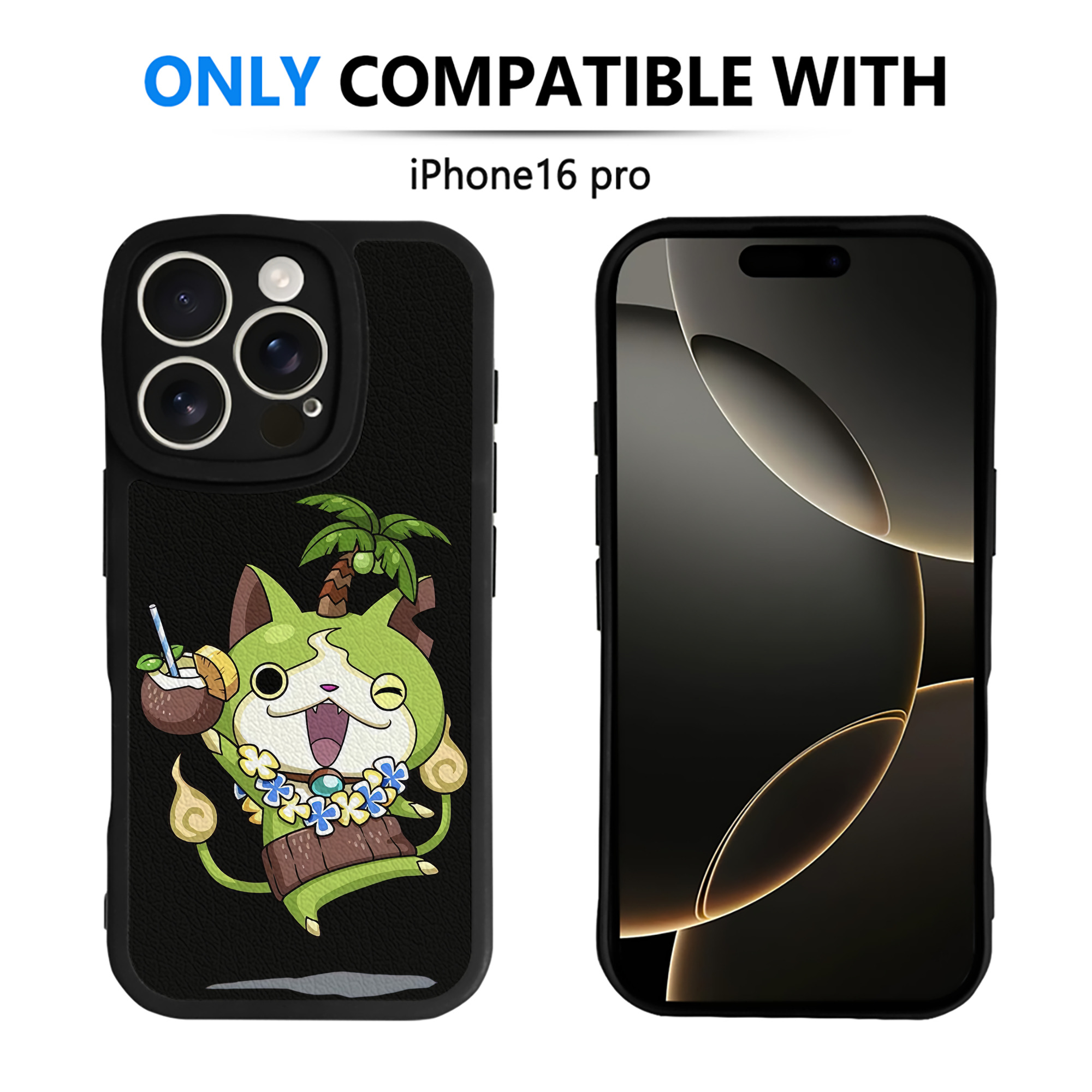 （画像用） 妖怪ウォッチ Yo-kai Watch 【iPhone 16シリーズ対応】シリコンスマホケース（レザー調） 材質：シリコン